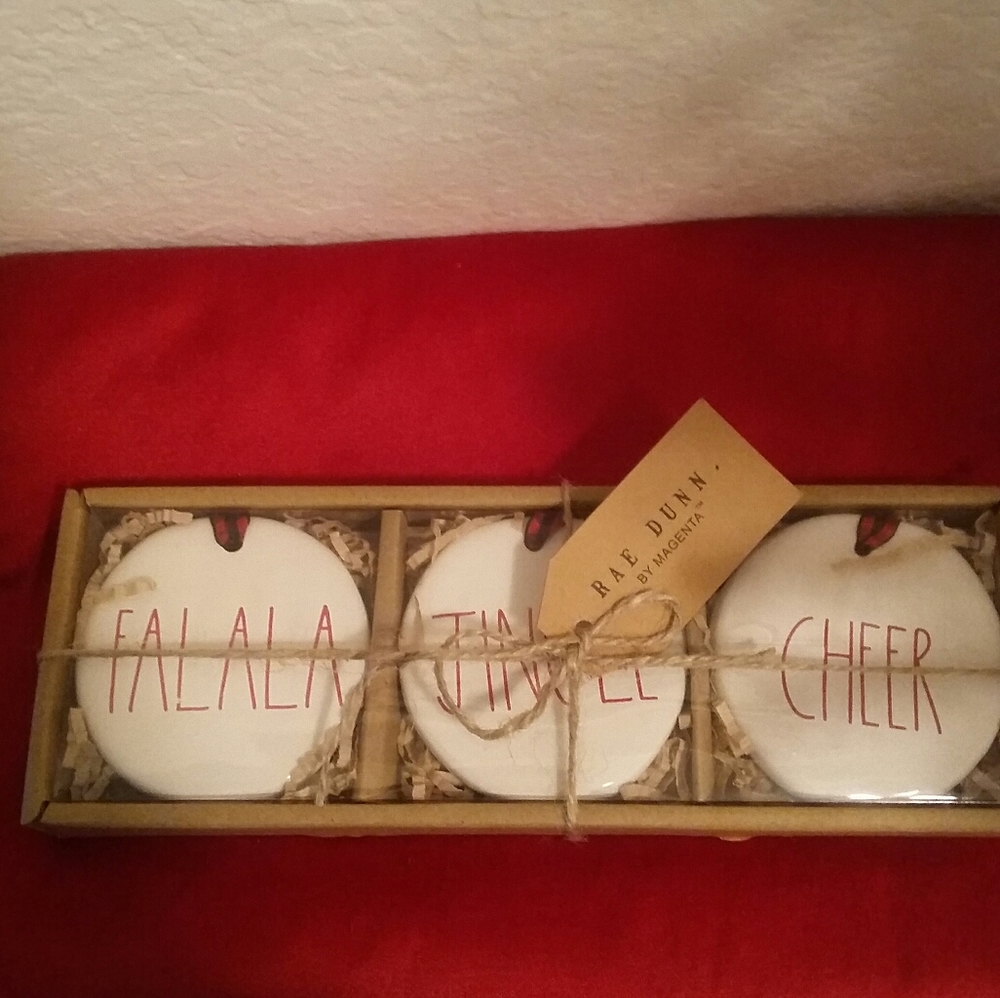 Rae Dunn Christmas Ornaments Set